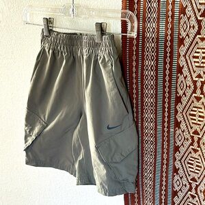 Nike Gray Athletic Performance Shorts Kids Youth size Small
